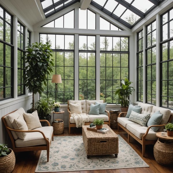 Comment créer un coin lecture confortable dans une véranda exposée plein ouest?