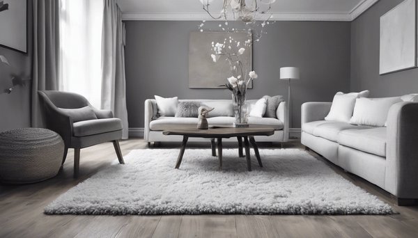 Ajoutez une touche d'élégance avec le tapis blanc gris